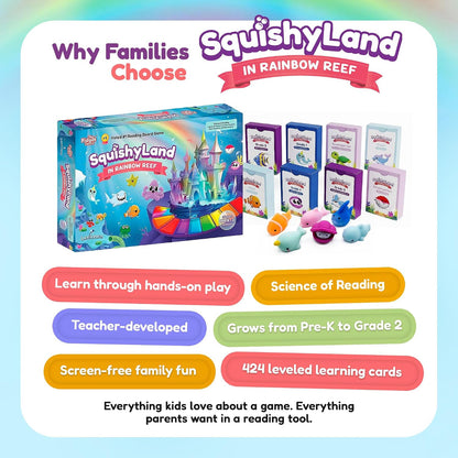 Squishyland in Rainbow Reef Board Game, Pre-K to 2Nd Grade