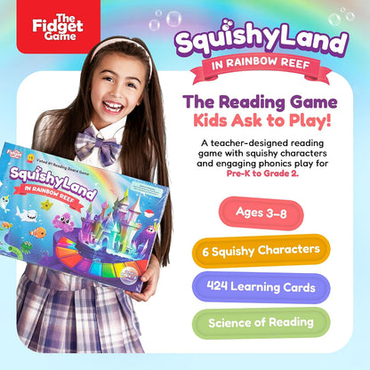 Squishyland in Rainbow Reef Board Game, Pre-K to 2Nd Grade
