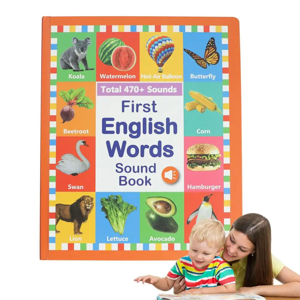 English Version of the Audiobook Natural English Enlightenment Sound Book Colourful Picture Notebook for Kids 0-9 Years 2025 New