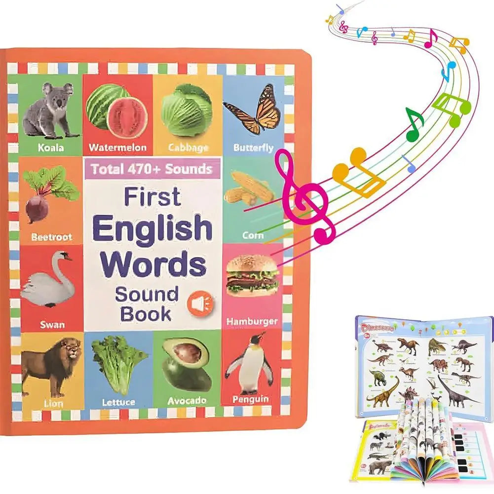 English Version of the Audiobook Natural English Enlightenment Sound Book Colourful Picture Notebook for Kids 0-9 Years 2025 New