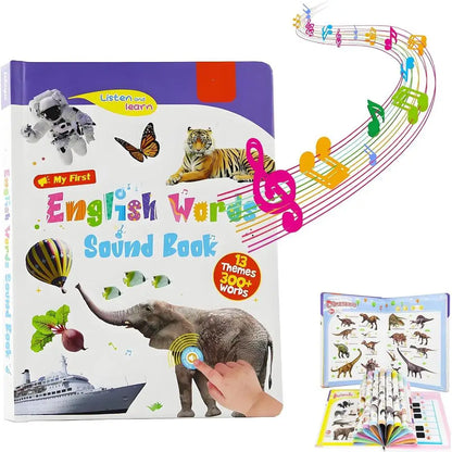 English Version of the Audiobook Natural English Enlightenment Sound Book Colourful Picture Notebook for Kids 0-9 Years 2025 New